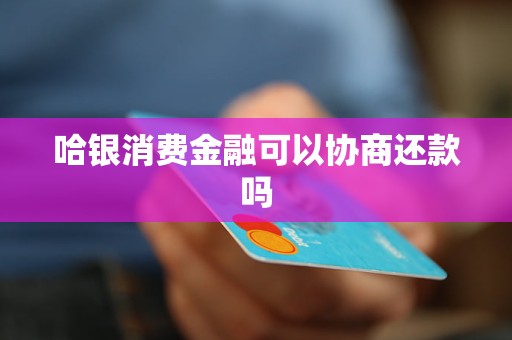 哈银消费金融可以协商还款吗