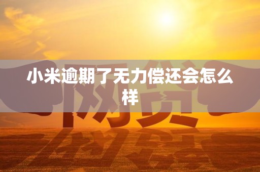小米逾期了无力偿还会怎么样 小米逾期了无力偿还会怎么样