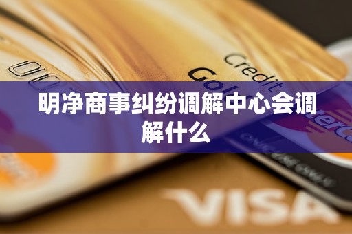 明净商事纠纷调解中心会调解什么