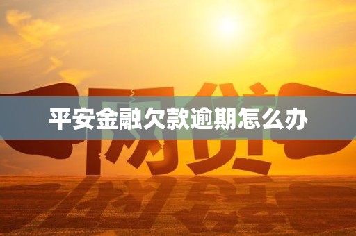 平安金融欠款逾期怎么办 平安金融欠款逾期怎么办