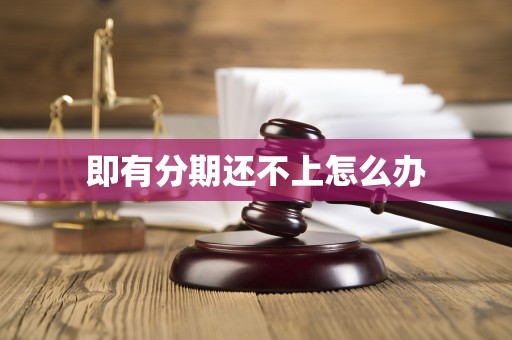 即有分期还不上怎么办