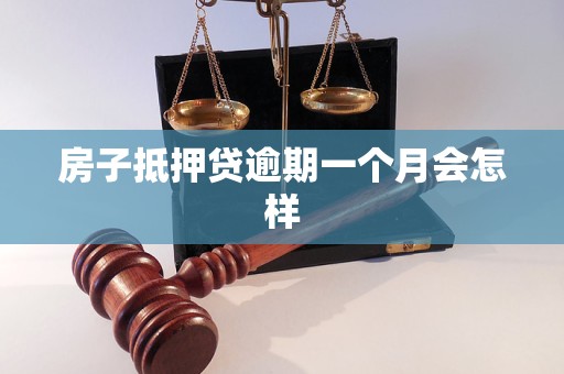 房子抵押贷逾期一个月会怎样