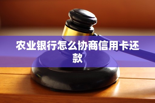 农业银行怎么协商信用卡还款