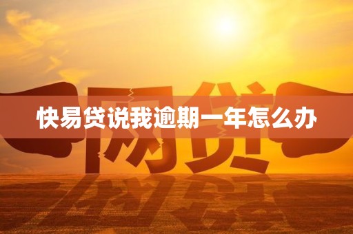 快易贷说我逾期一年怎么办