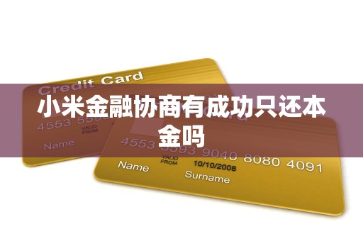 小米金融协商有成功只还本金吗