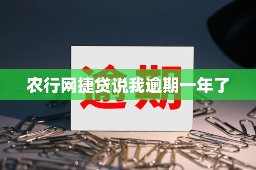 农行网捷贷说我逾期一年了 农行网捷贷说我逾期一年了