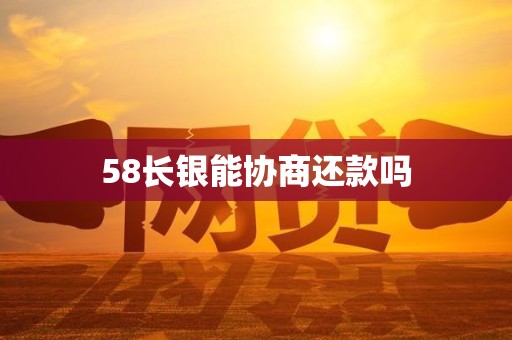 58长银能协商还款吗