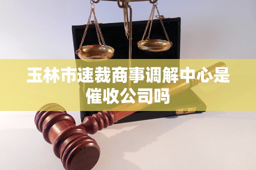 玉林市速裁商事调解中心是催收公司吗