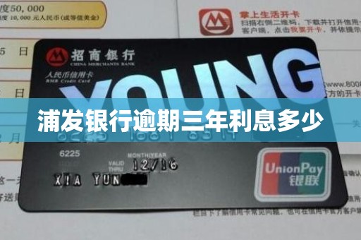 浦发银行逾期三年利息多少