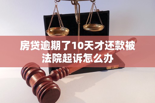 房贷逾期了10天才还款被法院起诉怎么办
