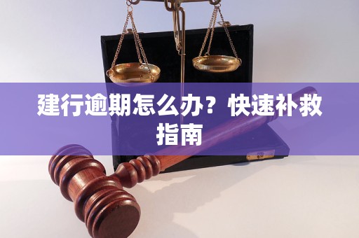 建行逾期怎么办?快速补救指南 建行逾期怎么办?快速补救指南