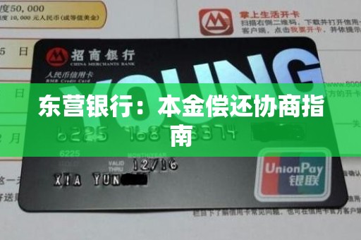 东营银行：本金偿还协商指南