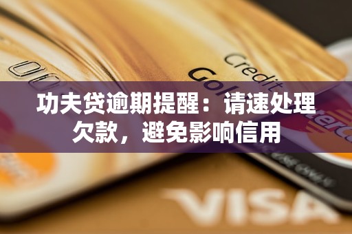 功夫贷逾期提醒:请速处理欠款,避免影响信用 功夫贷逾期提醒:请速处理欠款,避免影响信用