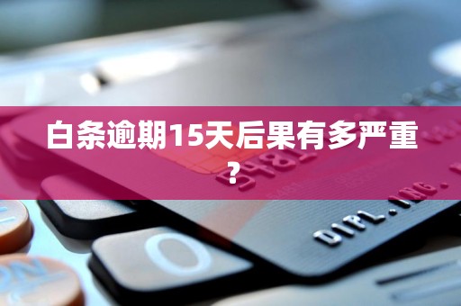 白条逾期15天后果有多严重? 白条逾期15天后果有多严重?