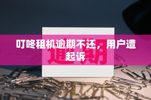 叮咚租机逾期不还，用户遭起诉