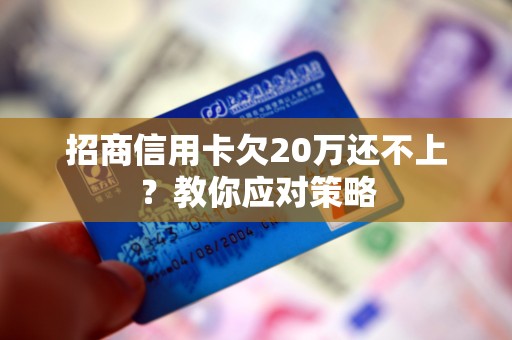 招商信用卡欠20万还不上？教你应对策略