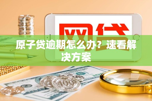 原子贷逾期怎么办?速看解决方案 原子贷逾期怎么办?速看解决方案