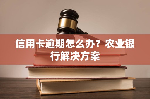 信用卡逾期怎么办？农业银行解决方案