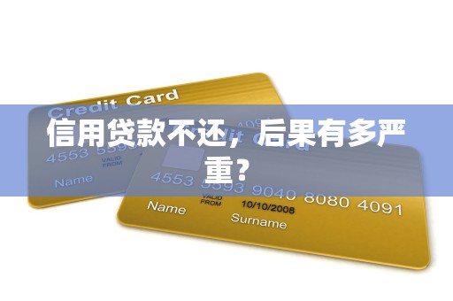 信用贷款不还，后果有多严重？