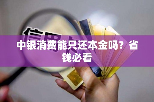 中银消费能只还本金吗？省钱必看