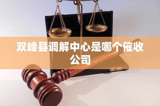 双峰县调解中心是哪个催收公司 双峰县调解中心是哪个催收公司
