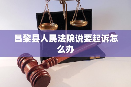 昌黎县人民法院说要起诉怎么办