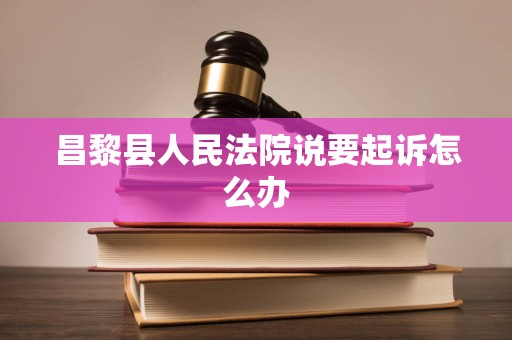 昌黎县人民法院说要起诉怎么办