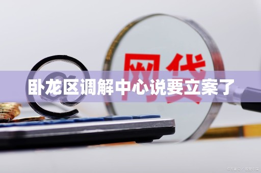 卧龙区调解中心说要立案了