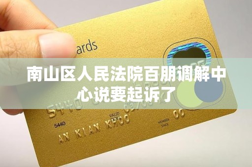 南山区人民法院百朋调解中心说要起诉了 南山区人民法院百朋调解中心说要起诉了