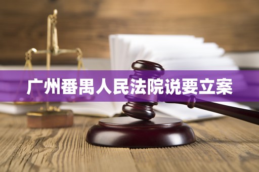 广州番禺人民法院说要立案 广州番禺人民法院说要立案