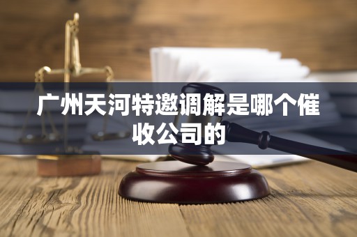 广州天河特邀调解是哪个催收公司的