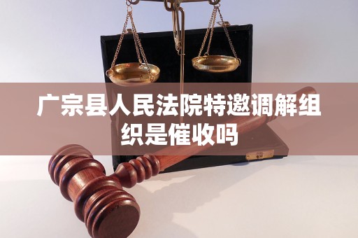 广宗县人民法院特邀调解组织是催收吗