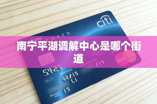 南宁平湖调解中心是哪个街道 南宁平湖调解中心是哪个街道