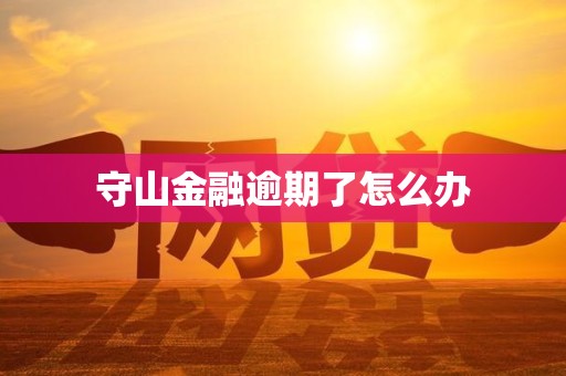 守山金融逾期了怎么办