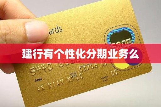 建行有个性化分期业务么