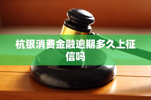 杭银消费金融逾期多久上征信吗