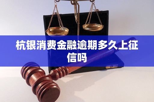 杭银消费金融逾期多久上征信吗