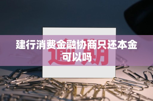 建行消费金融协商只还本金可以吗