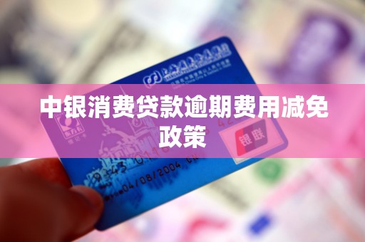 中银消费贷款逾期费用减免政策