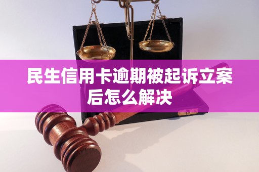 民生信用卡逾期被起诉立案后怎么解决