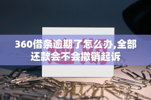 360借条逾期了怎么办,全部还款会不会撤销起诉