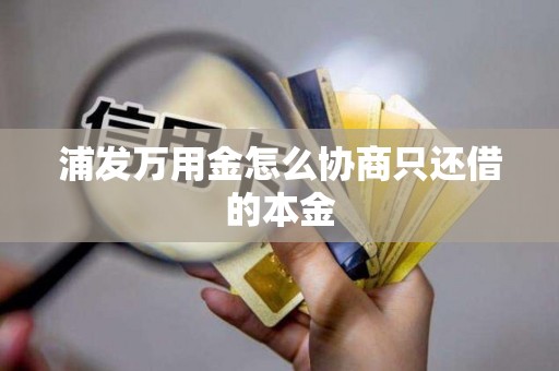 浦发万用金怎么协商只还借的本金