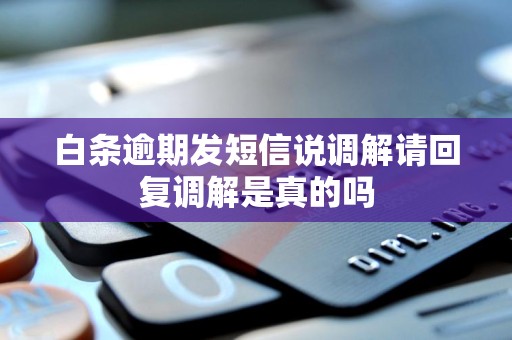 白条逾期发短信说调解请回复调解是真的吗