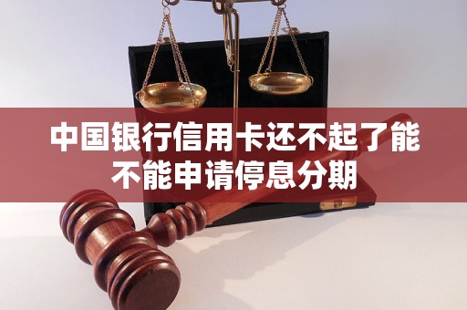 中国银行信用卡还不起了能不能申请停息分期