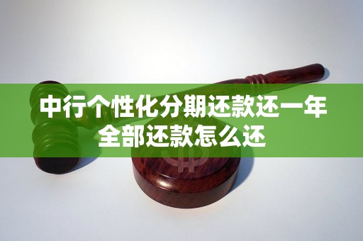 中行个性化分期还款还一年全部还款怎么还
