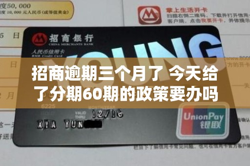 招商逾期三个月了 今天给了分期60期的政策要办吗
