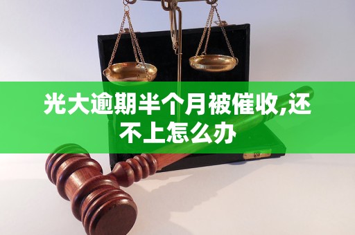 光大逾期半个月被催收,还不上怎么办