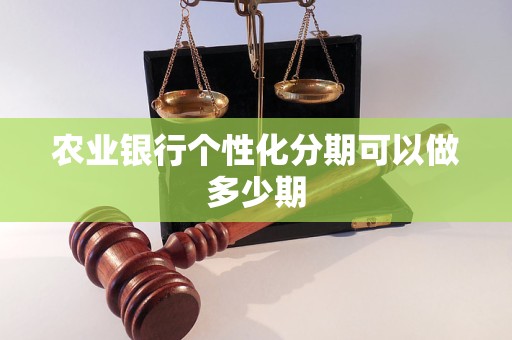 农业银行个性化分期可以做多少期