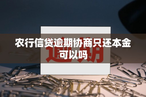 农行信贷逾期协商只还本金可以吗