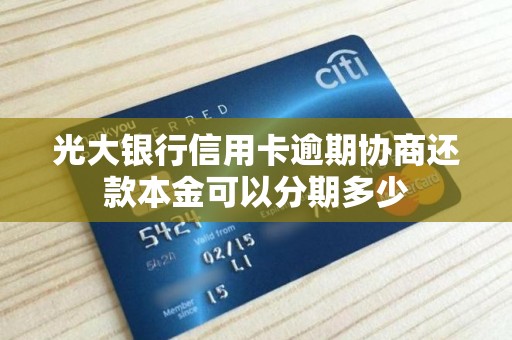 光大银行信用卡逾期协商还款本金可以分期多少